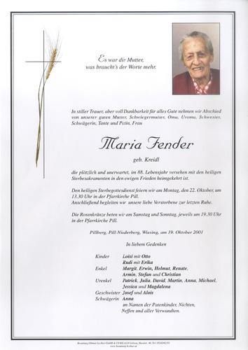 Parte von Maria Fender