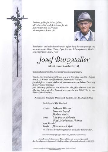 Parte von Josef Burgstaller