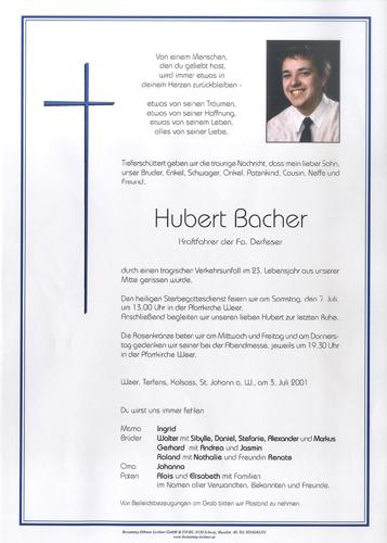 Parte von Hubert Bacher