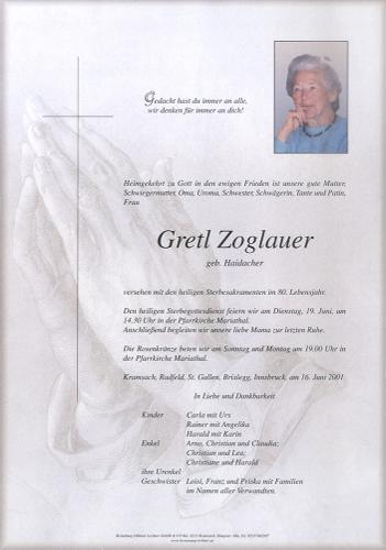 Parte von Margaretha Zoglauer