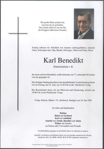 Parte von Karl Benedikt