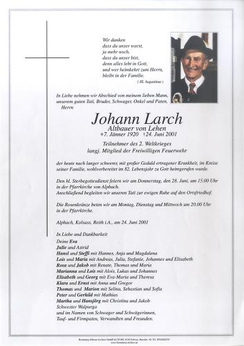 Parte von Johann Larch