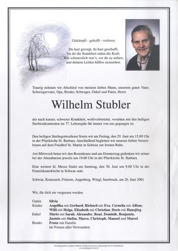 Parte von Wilhelm Stubler