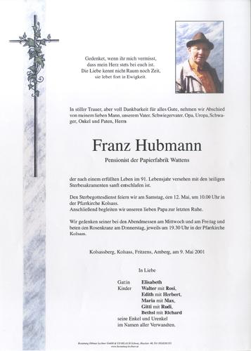 Parte von Franz Hubmann
