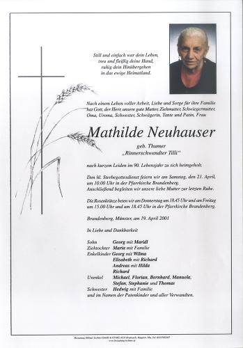 Parte von Mathilde Neuhauser