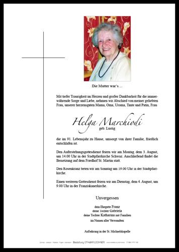 Parte von Helga Marchiodi