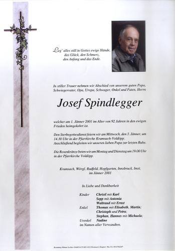 Parte von Josef Spindlegger