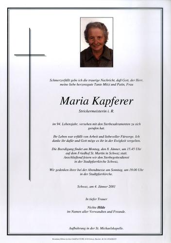 Parte von Maria Kapferer