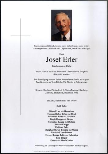 Parte von Josef Erler