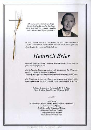 Parte von Heinrich Erler