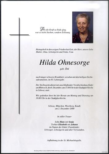 Parte von Hilda Ohnesorge