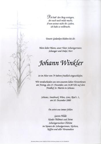 Parte von Johann Winkler
