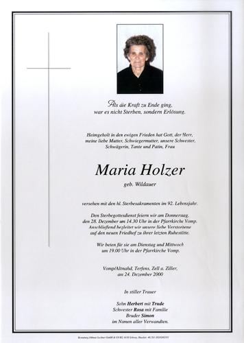 Parte von Maria Holzer