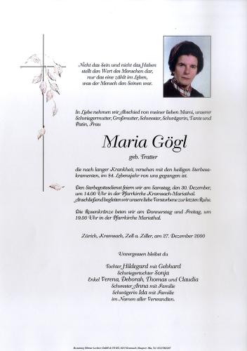 Parte von Maria Gögl