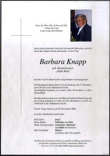 Parte von Barbara Knapp