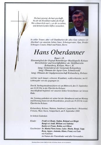 Parte von Johann Oberdanner