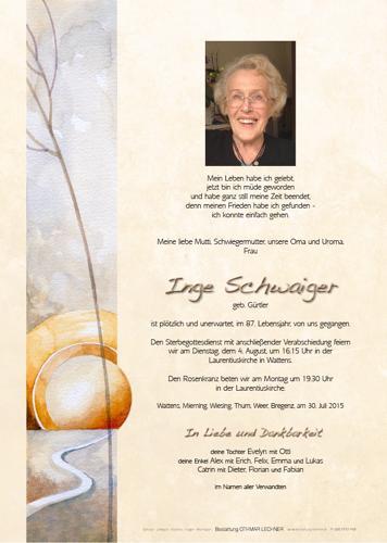 Parte von Inge Schwaiger