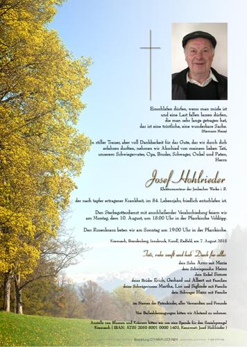 Parte von Josef Hohlrieder