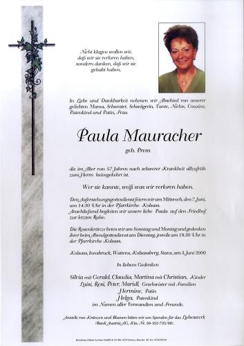 Parte von Paula Mauracher
