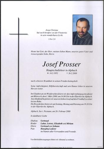 Parte von Josef Prosser