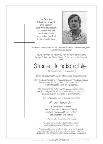 Parte von Stanislaus Hundsbichler