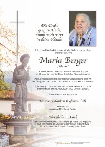 Parte von Maria Berger