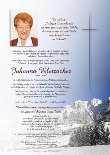 Parte von Johanna Bletzacher