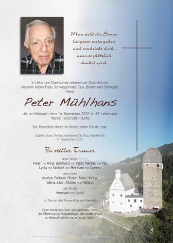 Parte von Peter Mühlhans