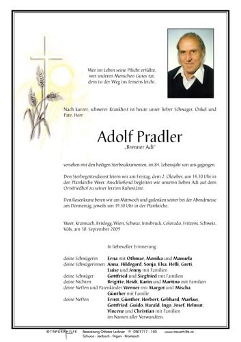 Parte von Adolf Pradler