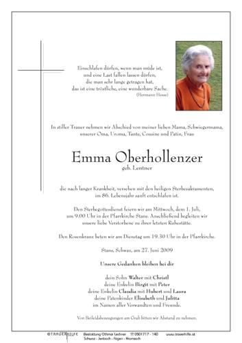 Parte von Emma Oberhollenzer