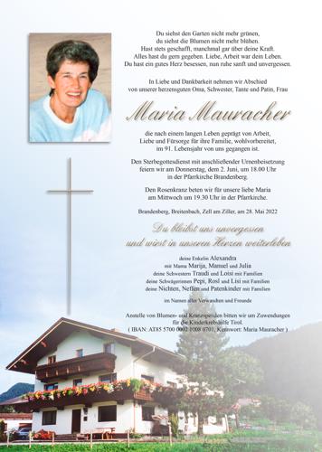 Parte von Maria Mauracher