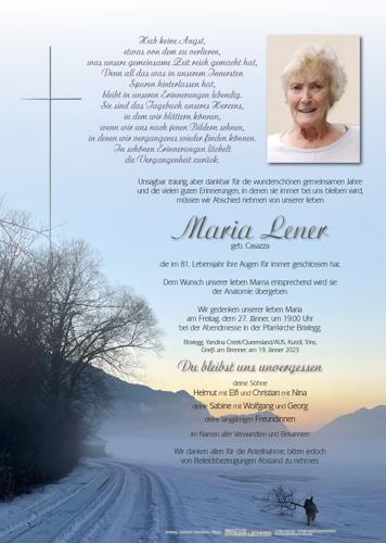 Parte von Maria Lener