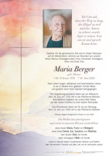 Parte von Maria Berger