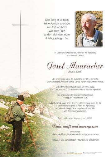 Parte von Josef Mauracher