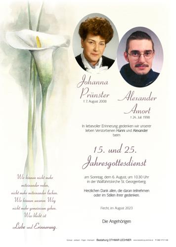 Parte von Prünster Johanna Frau