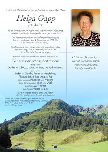 Parte von Helga Gapp