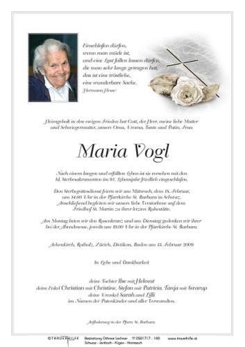 Parte von  Vogl Maria Frau