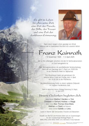 Parte von Franz Kainrath