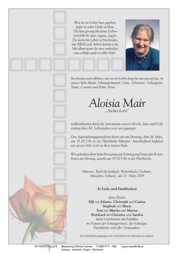 Parte von  Mair Aloisia Frau