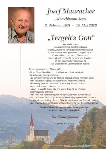 Parte von Josef Mauracher
