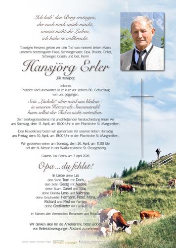 Parte von Hansjörg Erler
