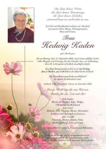 Parte von Hedwig Kaden