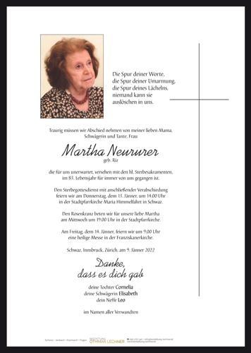 Parte von Martha Neururer