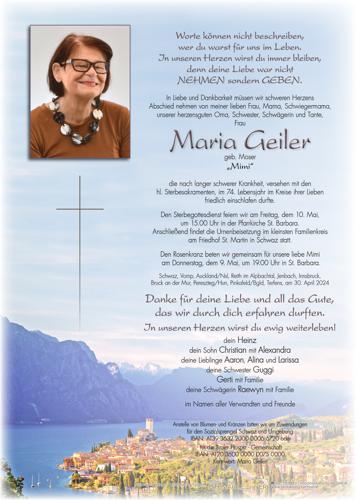 Parte von Maria Geiler