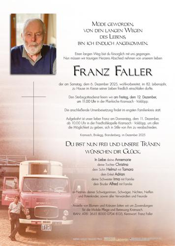 Parte von Franz Faller