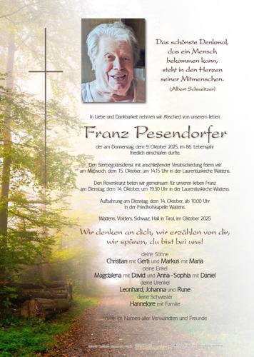 Parte von Franz Pesendorfer