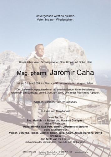 Parte von Mag. pharm. Jaromir Coha