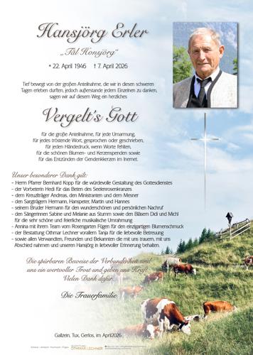 Parte von Hansjörg Erler