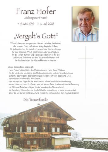 Parte von Franz Hofer