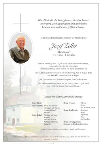 Parte von Josef Zeller